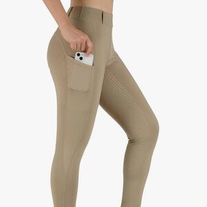 ✨3/$20✨ Turnhier Equestrian Pants Pockets Beige‎ Leggings. Women’s Small